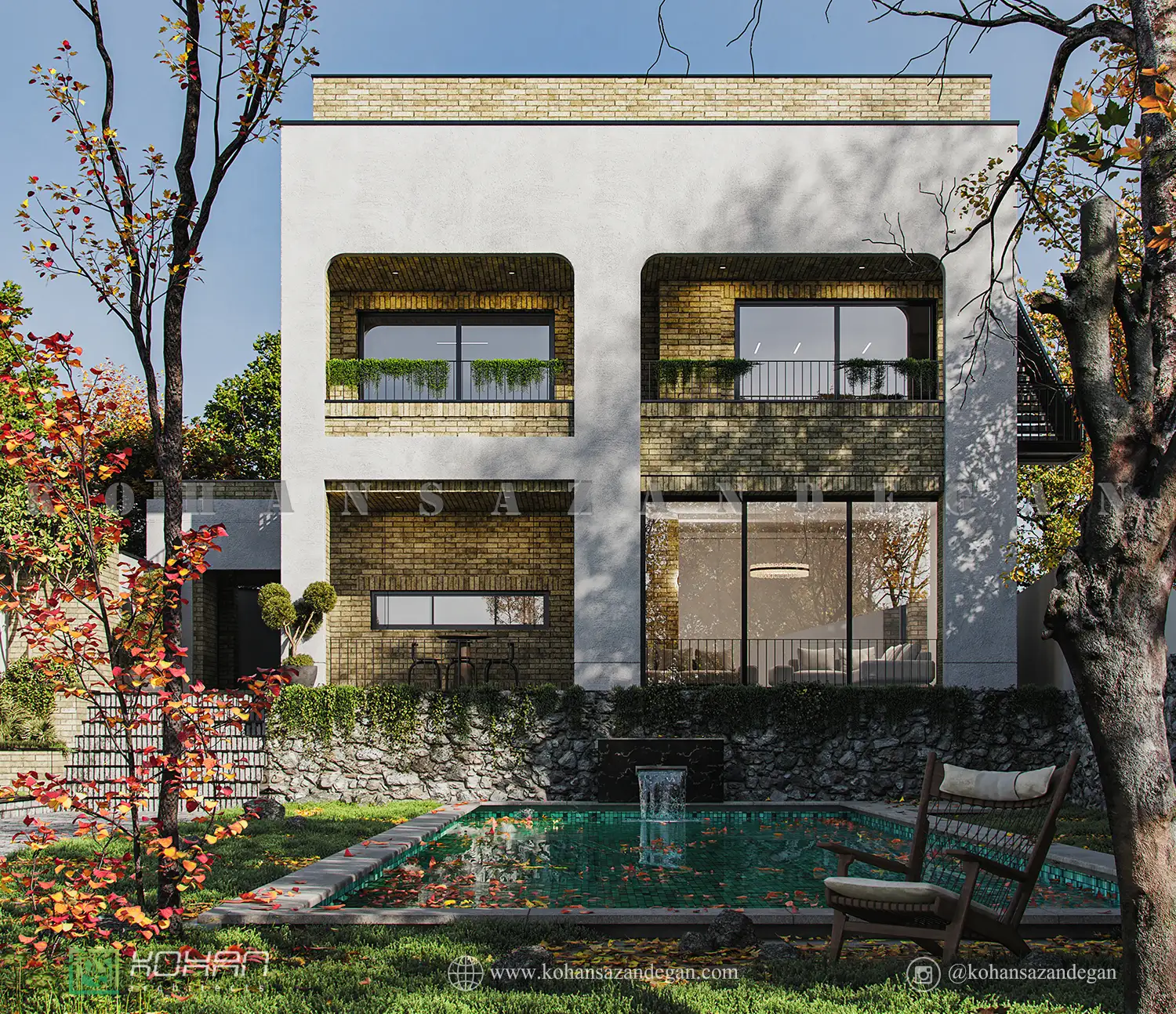 طراحی ساختمان ویلایی با رویکرد پست مدرن 