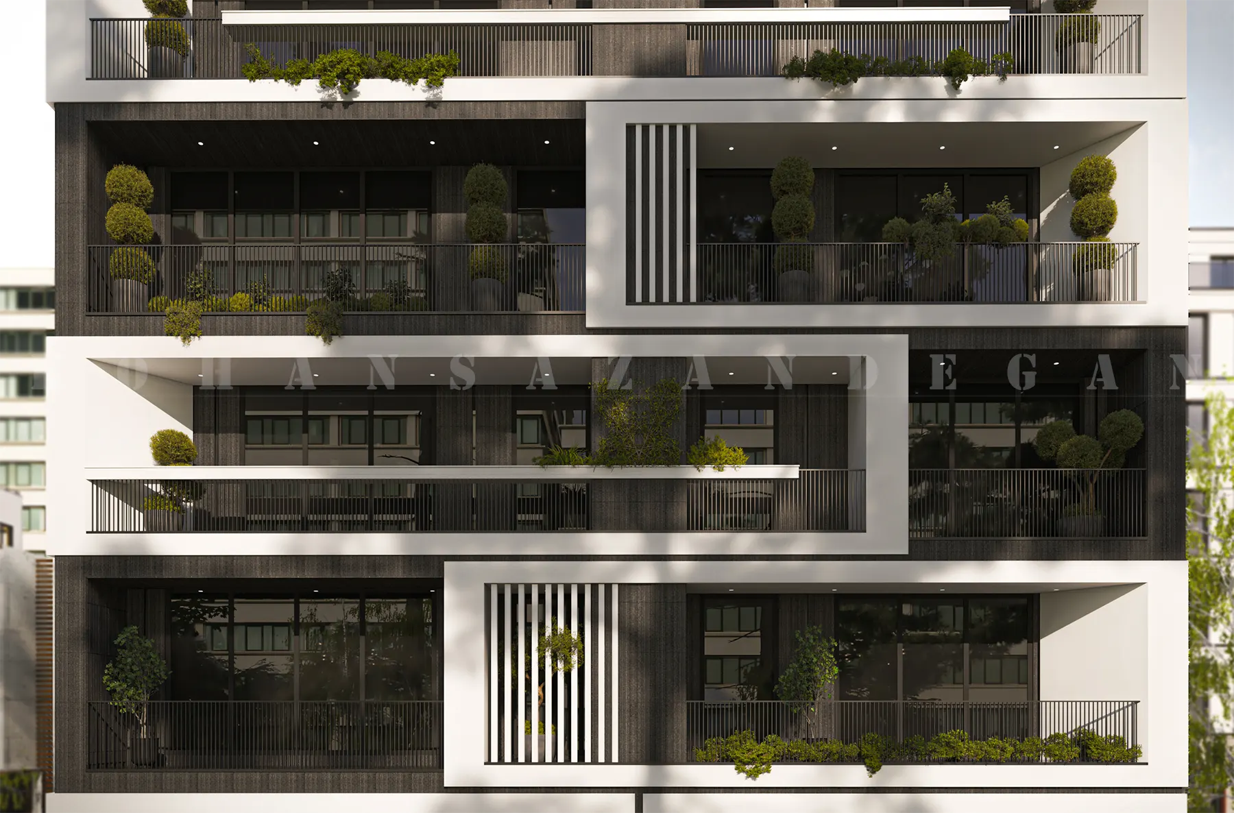 آپارتمان 5 طبقه دو واحدی در قائمشهر 