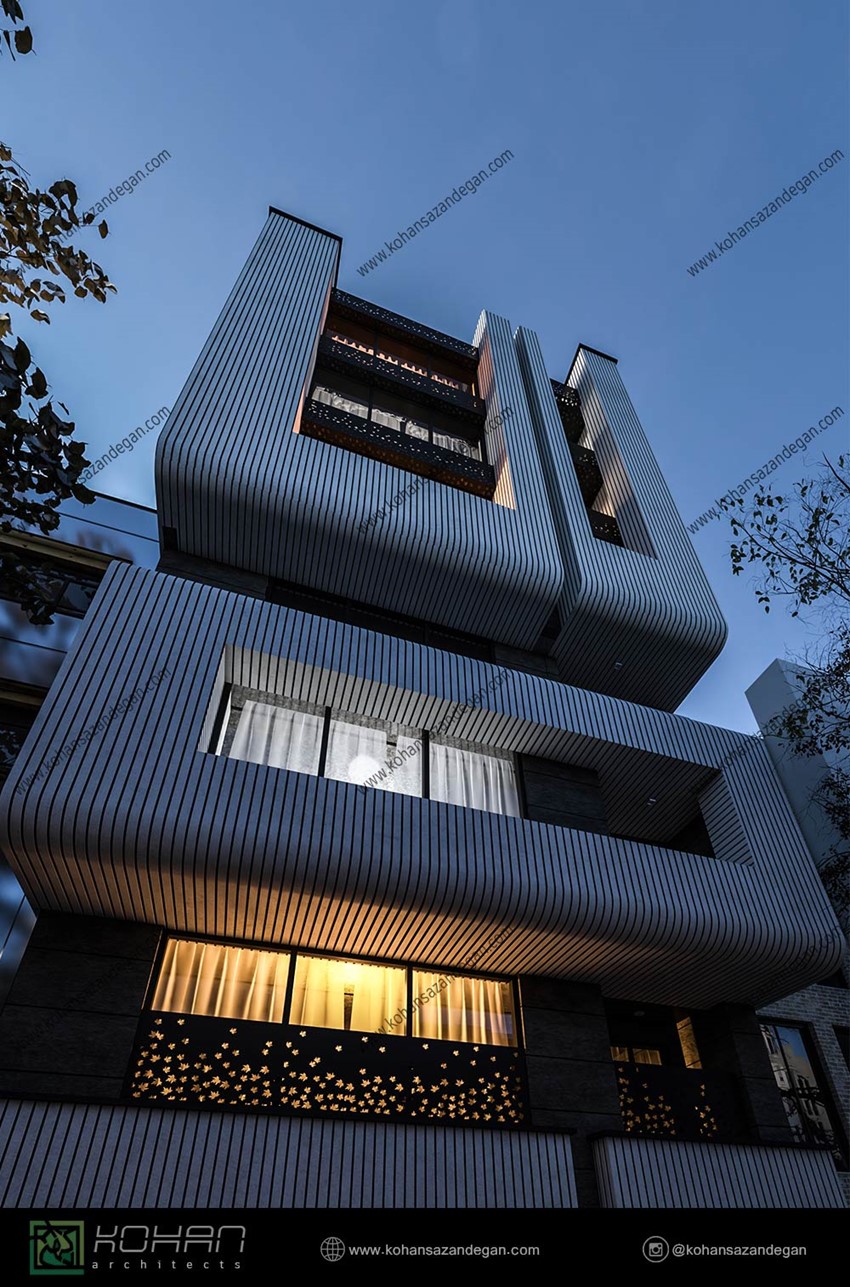 طراحی آپارتمان مدرن  6 طبقه در مازندران