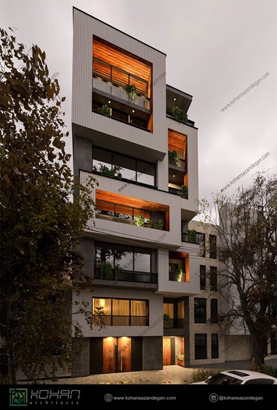 طراحی آپارتمان مدرن  6 طبقه در ساری 