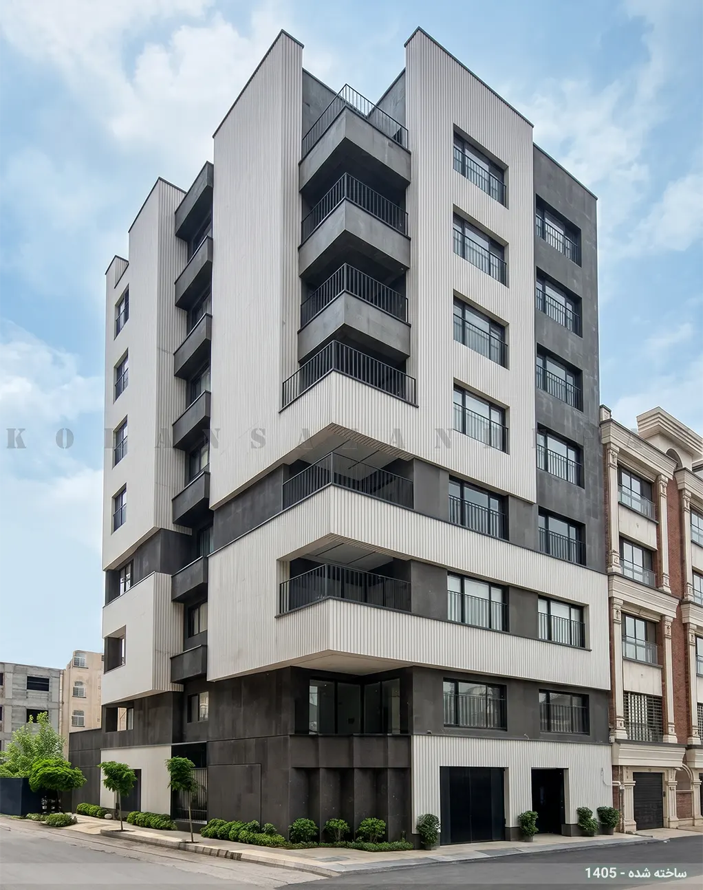 ساخت آپارتمان مسکونی 7 طبقه آمل 