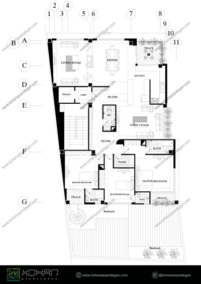 طراحی نقشه آپارتمان مدرن 