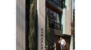 طراحی پلان آپارتمان با نمای مدرن