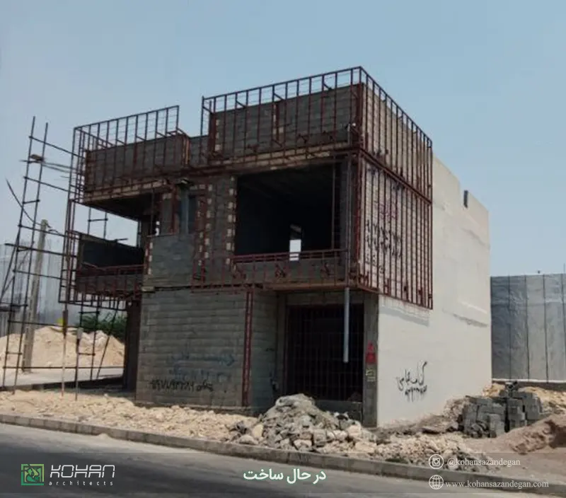 طراحی و اجرای ویلا دوبلکس در کنگان 