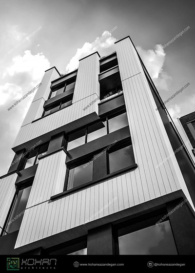 آپارتمان 5 طبقه با طراحی نمای مدرن در خرم آباد 