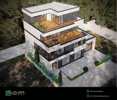 طراحی ویلای 4 طبقه در مازندران 