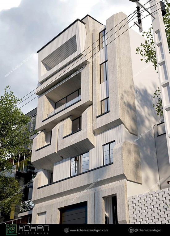 آپارتمان مسکونی با نمای مدرن در ساری